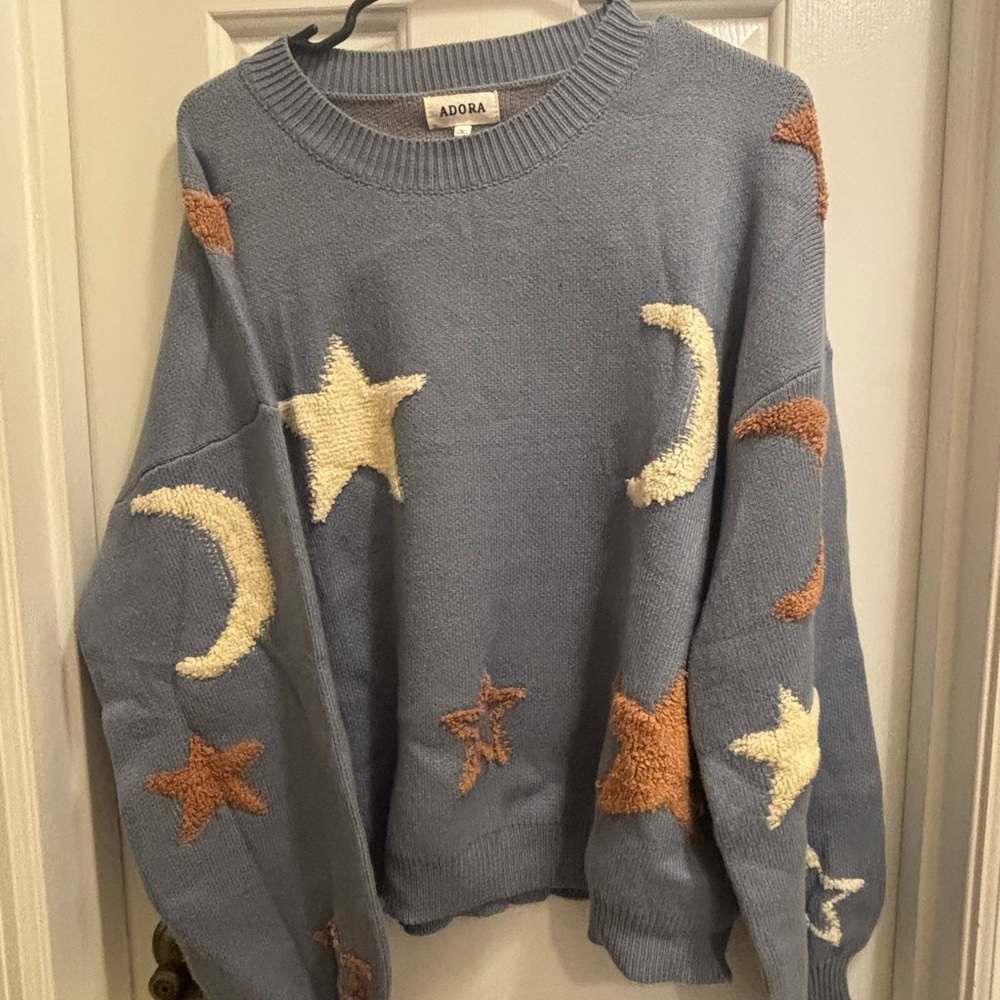 Adora Blue Star and Moon Sweater